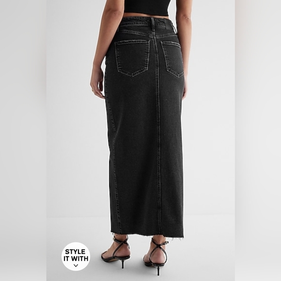 Express denim midi skirt - Picture 2 of 3